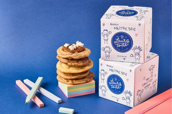 Coffret Merci Maitresse - 5 big cookies - Laura Todd